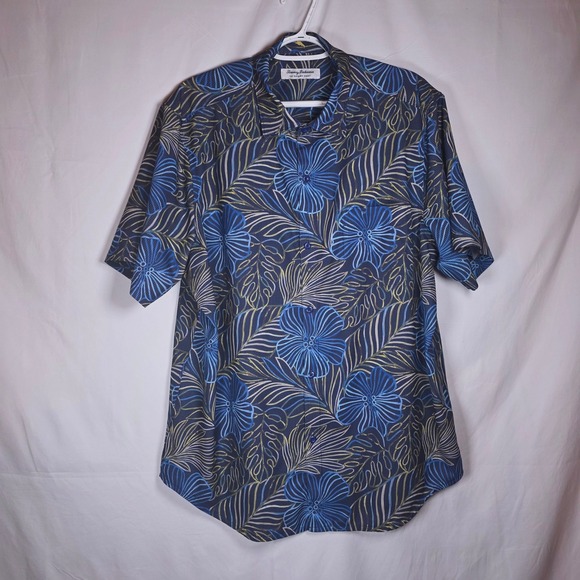 Tommy Bahama Other - Tommy Bahama The Bahama Coast Mens Large Blue Floral Performance Shirt ST326005